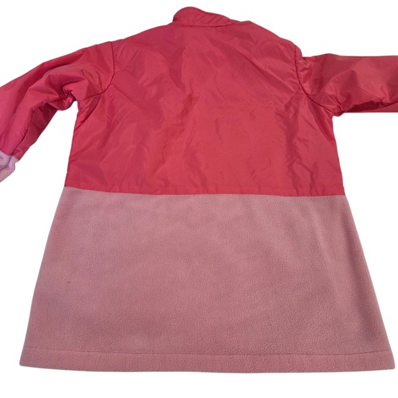 Columbia Full Zip Jacket Kids Size 18 Pink Fleece Side Zip Outdoor Winter Warmer - Picture 2 of 11